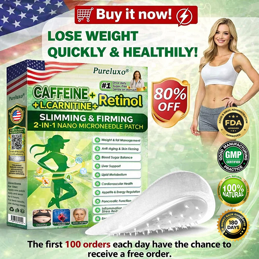 [FDA-Registered & Clinical support] 🇺🇸 𝙋𝙪𝙧𝙚𝙡𝙪𝙭𝙤® L-Carnitine × Retinol | Slimming & Firming 2-in-1 Nano Microneedle Patch 🔥 Obesity, Diabetes, Sleep Apnea, And Joint Issues⏳