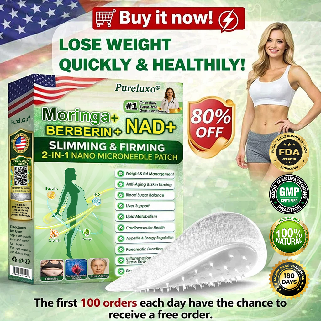 [🇺🇸FDA-Registered & GMP Certified]|𝙋𝙪𝙧𝙚𝙡𝙪𝙭𝙤® 𝑴𝒐𝒓𝒊𝒏𝒈𝒂 & 𝑩𝒆𝒓𝒃𝒆𝒓𝒊𝒏𝒆 *NAD+| Slimming & Firming 2-in-1 Nano Microneedle Patch|𝘉𝘢𝘤𝘬𝘦𝘥 𝘣𝘺 𝘴𝘤𝘪𝘦𝘯𝘤𝘦 | 10-𝗂𝗇-𝟣 𝖿𝗈𝗋𝗆𝗎𝗅𝖺 | 𝑅𝑒𝑠𝑢𝑙𝑡𝑠 𝑖𝑛 7 𝑑𝑎𝑦𝑠 ⏳