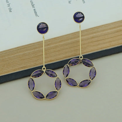 Glossy Circle Stick Earring