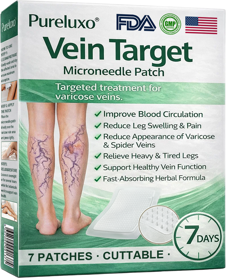 🇺🇸[FDA-Registered & GMP Certified]| 𝙋𝙪𝙧𝙚𝙡𝙪𝙭𝙤® VeinTarget Microneedle Patch⚡Instant Relief, Long-Term Results