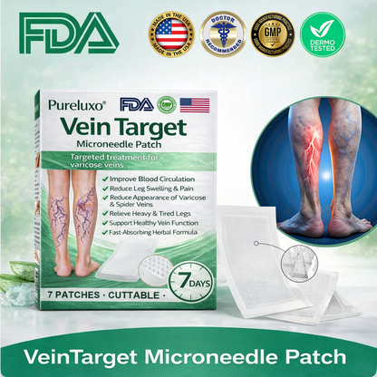 🇺🇸[FDA-Registered & GMP Certified]| 𝙋𝙪𝙧𝙚𝙡𝙪𝙭𝙤® VeinTarget Microneedle Patch⚡Instant Relief, Long-Term Results