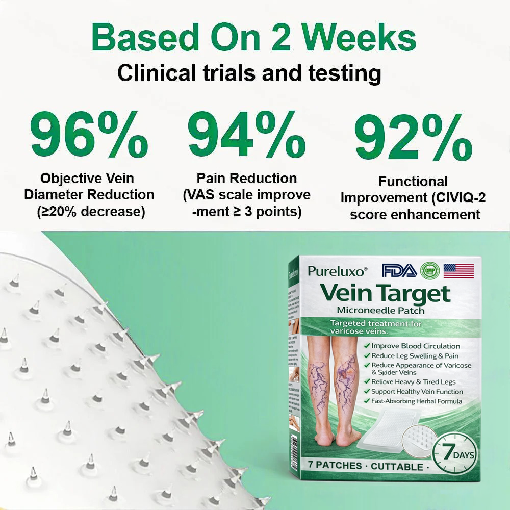 🇺🇸[FDA-Registered & GMP Certified]| 𝙋𝙪𝙧𝙚𝙡𝙪𝙭𝙤® VeinTarget Microneedle Patch⚡Instant Relief, Long-Term Results