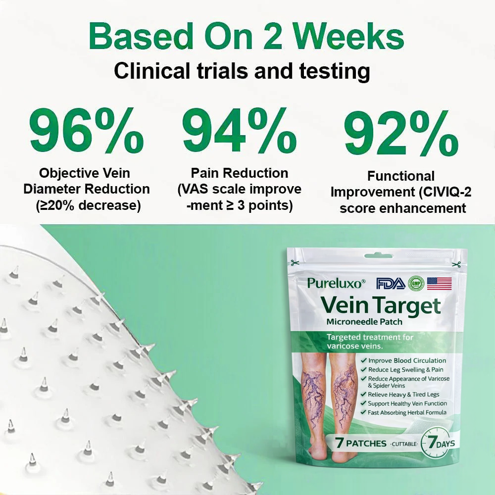 👩‍⚕️Pureluxo® VeinTarget Microneedle Patch⚡Instant Relief, Long-Term Results
