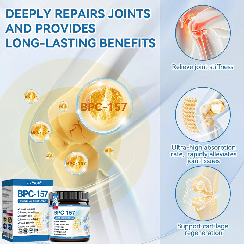 𝐋𝐢𝐩𝐌𝐚𝐩𝐬® BPC-157 Joint & Gout Relief Cream🦴Treats Arthritis, Neuropathy, Rheumatism, Sports Injuries & More