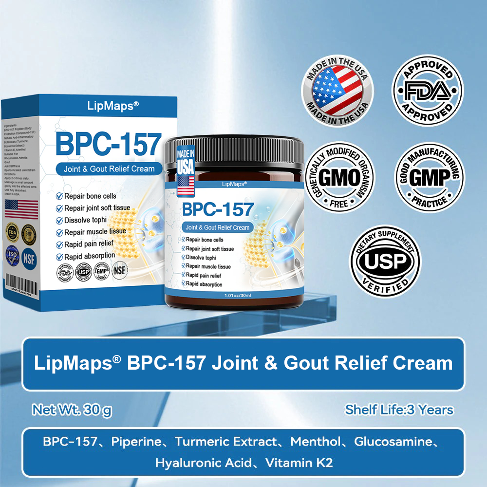 𝐋𝐢𝐩𝐌𝐚𝐩𝐬® BPC-157 Joint & Gout Relief Cream🦴Treats Arthritis, Neuropathy, Rheumatism, Sports Injuries & More