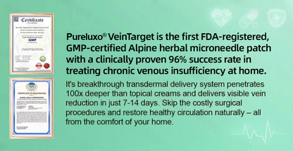 🇺🇸[FDA-Registered & GMP Certified]| 𝙋𝙪𝙧𝙚𝙡𝙪𝙭𝙤® VeinTarget Microneedle Patch⚡Instant Relief, Long-Term Results