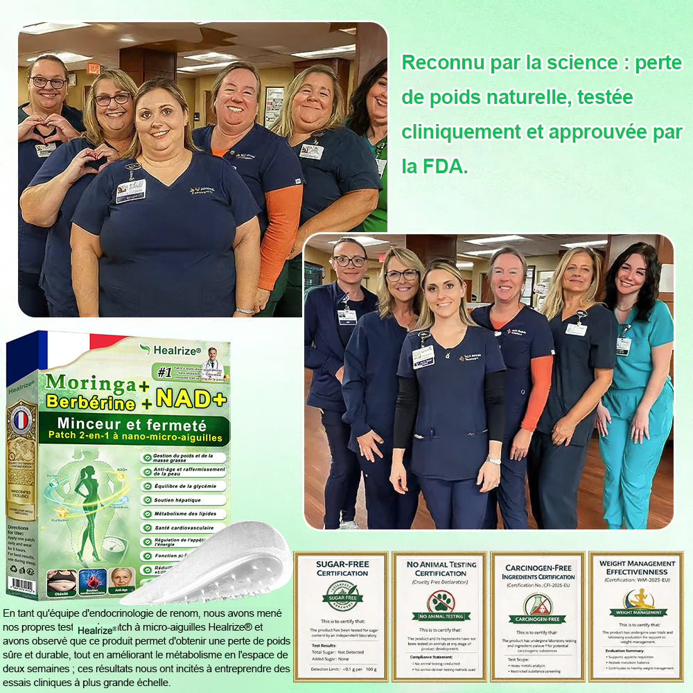 【DERNIER JOUR DE PROMO 80% DE RÉDUCTION】🇫🇷 Healrize® Moringa · Berbérine × NAD+ Patch 10-en-1 Avancé à Nano-microaiguilles 📦 7 Patchs par Boîte · Approvisionnement pour 1 Semaine