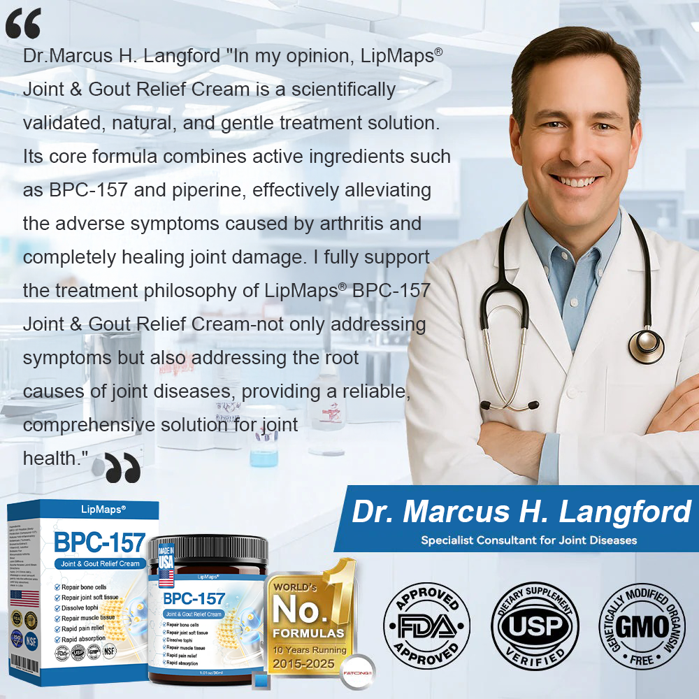 𝐋𝐢𝐩𝐌𝐚𝐩𝐬® BPC-157 Joint & Gout Relief Cream🦴Treats Arthritis, Neuropathy, Rheumatism, Sports Injuries & More