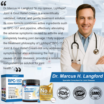 𝐋𝐢𝐩𝐌𝐚𝐩𝐬® BPC-157 Joint & Gout Relief Cream🦴Treats Arthritis, Neuropathy, Rheumatism, Sports Injuries & More
