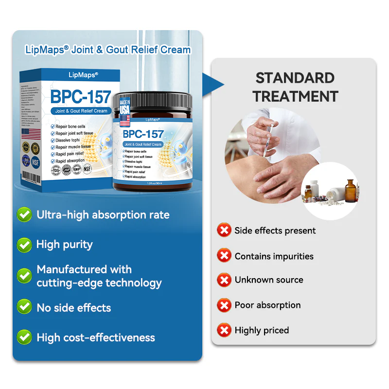𝐋𝐢𝐩𝐌𝐚𝐩𝐬® BPC-157 Joint & Gout Relief Cream🦴Treats Arthritis, Neuropathy, Rheumatism, Sports Injuries & More