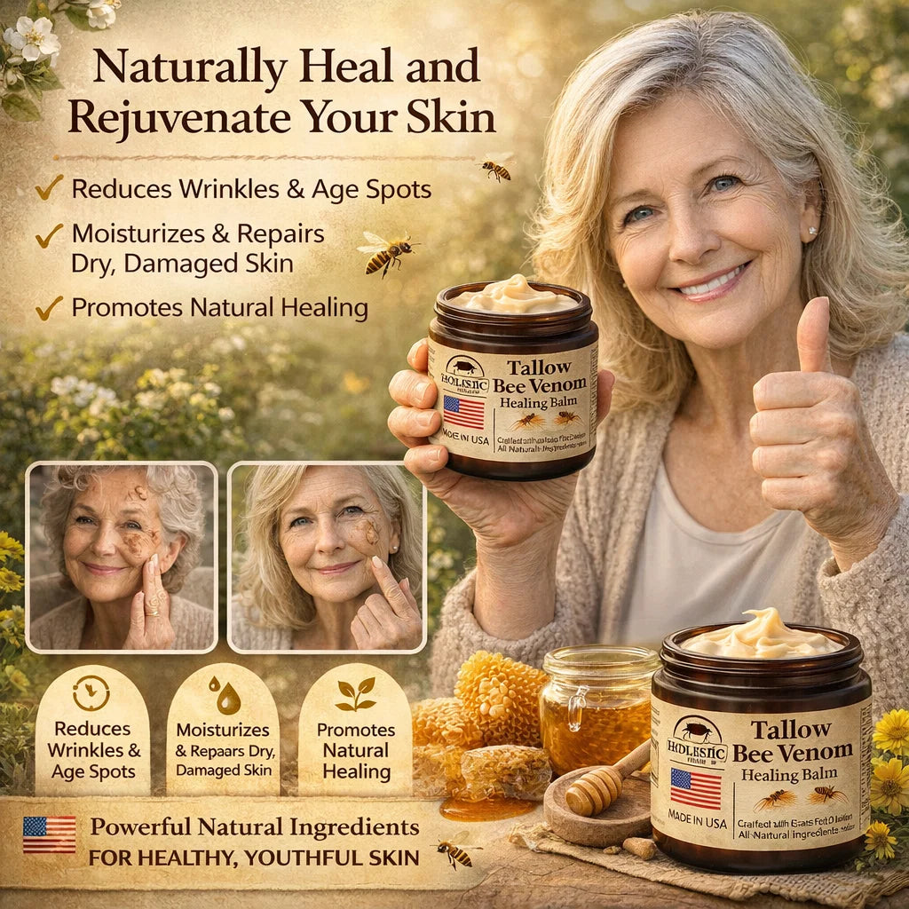【70% OFF Ends Today】Pureluxo® 🐄Tallow Bee Venom Healing Balm（Targets Bumps, Wrinkles & Stressed Skin — Without Steroids）